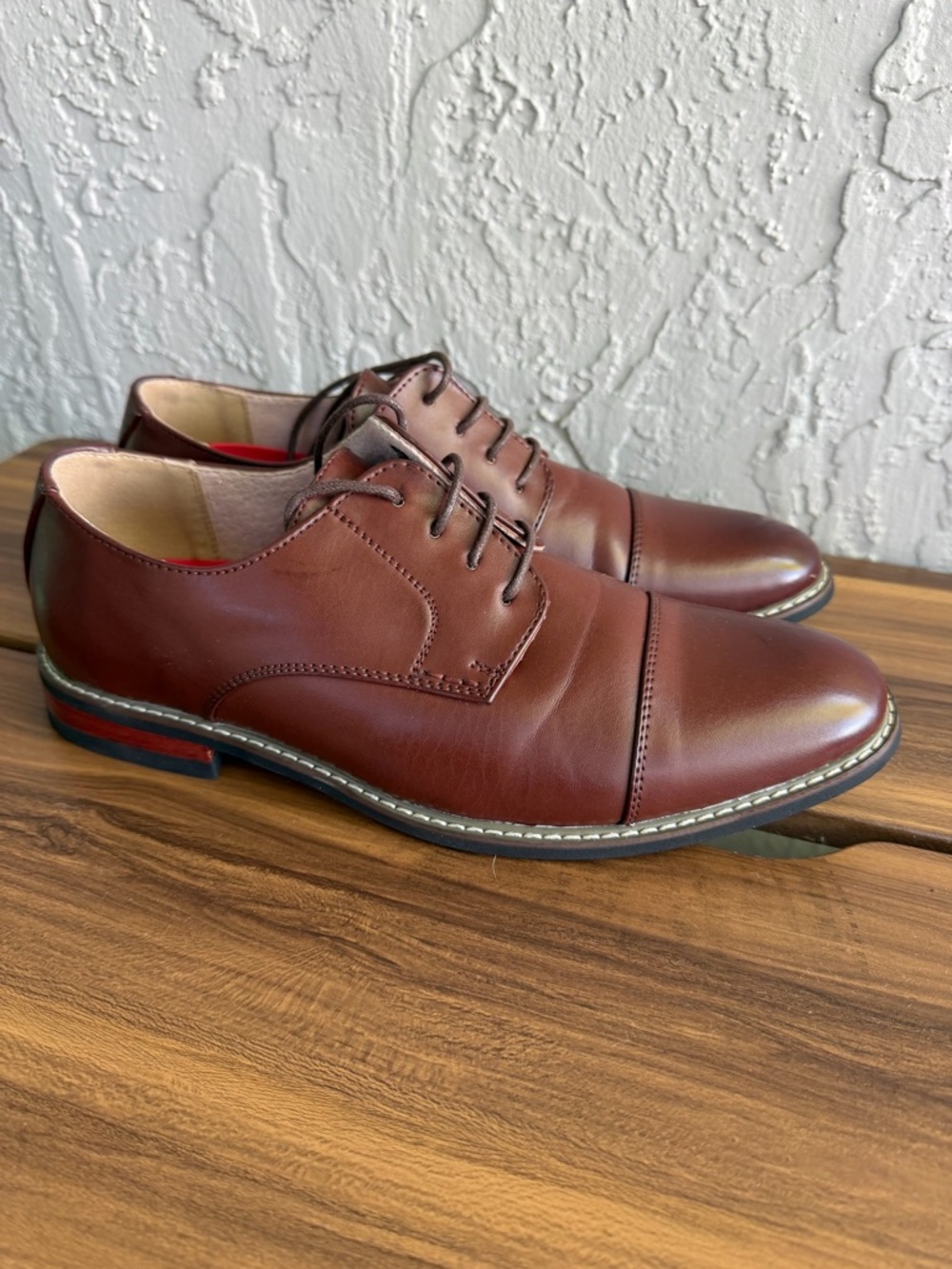 Bruno Marc Men’s Size 9.5 Oxford Dark Brown Shoes